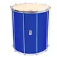 SURDO TIMBRA 20X60CM AZUL ESCURO C/ARO CROMADO PELE ANIMAL 10AF