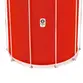 SURDO TIMBRA 20X60CM VERMELHO C/ARO CROMADO PELE ANIMAL 10AF