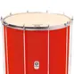 SURDO TIMBRA 20X60CM VERMELHO C/ARO CROMADO PELE ANIMAL 10AF