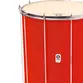 SURDO TIMBRA 20X60CM VERMELHO C/ARO CROMADO PELE ANIMAL 10AF