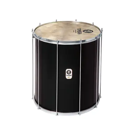 SURDO TIMBRA 20X60 PRETO FOSCO ARO CROMADO PELE ANIMAL