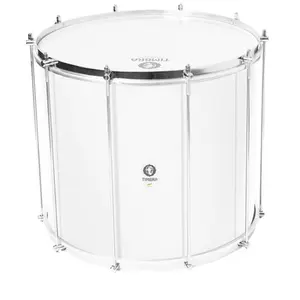 SURDO TIMBRA 18X40CM BRANCO C/ARO CROMADO PELE LEITOSA 10AF