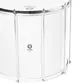SURDO TIMBRA 18X40CM BRANCO C/ARO CROMADO PELE LEITOSA 10AF