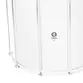 SURDO TIMBRA 18X40CM BRANCO C/ARO CROMADO PELE LEITOSA 10AF