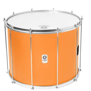 SURDO TIMBRA 20X40CM LARANJA C/ ARO CROMADO PELE LEITOSO E NAPA INV 10AF