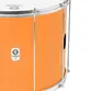 SURDO TIMBRA 20X40CM LARANJA C/ ARO CROMADO PELE LEITOSO E NAPA INV 10AF