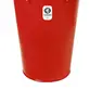 TANTAN TIMBRA CONICO 12X50CM VERMELHO C/ARO CROMADO PELE ANIMAL 6AF