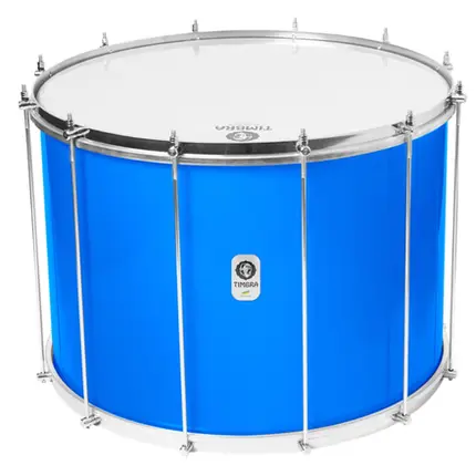 SURDO TIMBRA 22X40CM AZUL CLARO C/ARO CROMADO PELE LEITOSA E NAPA INV 12AF