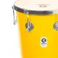 TANTAN RETO TIMBRA 12X50CM AMARELO C/ARO CROMADO PELE ANIMAL 6AF