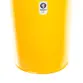 TANTAN RETO TIMBRA 12X50CM AMARELO C/ARO CROMADO PELE ANIMAL 6AF