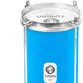 BACURINHA TIMBRA 06X30CM AZUL CLARO C/ARO CROMADO PELE LEITOSA 4AF