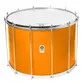 SURDO TIMBRA 22X40CM LARANJA C/ARO CROMADO PELE LEITOSA E NAPA INV 12AF