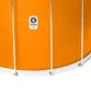 SURDO TIMBRA 22X40CM LARANJA C/ARO CROMADO PELE LEITOSA E NAPA INV 12AF
