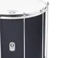 SURDO TIMBRA 18X40 PRETO FOSCO ARO CROMADO PELE LEITOSA
