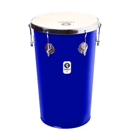 TANTAN RETO TIMBRA 12X50CM AZUL ESCURO C/ARO CROMADO PELE ANIMAL 6AF