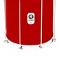 REPINIQUE TIMBRA 10X30CM VERMELHO C/ARO CROMADO PELE LEITOSA 8AF