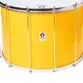 SURDO TIMBRA 22X40CM AMARELO C/ARO CROMADO PELE LEITOSA E NAPA INV 12AF