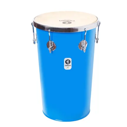 TANTAN RETO TIMBRA 12X50CM AZUL CLARO C/ARO CROMADO PELE ANIMAL 6AF
