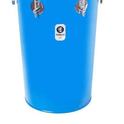 TANTAN RETO TIMBRA 12X50CM AZUL CLARO C/ARO CROMADO PELE ANIMAL