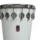 TIMBAL TIMBRA 14X90CM BRANCO C/ARO CROMADO PELE LEITOSA 16AF