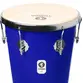 TANTAN CONICO TIMBRA 12X50CM AZUL ESCURO C/ARO CROMADO PELE ANIMAL 6AF
