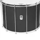 SURDO TIMBRA 22X40 PRETO FOSCO ARO CROMADO PELE LEITOSA E NAPA INV