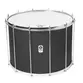 SURDO TIMBRA 22X40 PRETO FOSCO ARO CROMADO PELE LEITOSA E NAPA INV