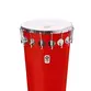 TIMBAL TIMBRA 14X90CM VERMELHO C/ARO CROMADO PELE LEITOSA 16AF