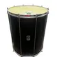 SURDO TIMBRA 18X55 PRETO FOSCO ARO CROMADO PELE ANIMAL