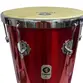 TANTAN RETO TIMBRA 12X50CM VERMELHO C/ARO CROMADO PELE ANIMAL 6AF