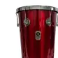 TANTAN RETO TIMBRA 12X50CM VERMELHO C/ARO CROMADO PELE ANIMAL 6AF