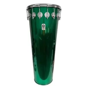 TIMBAL TIMBRA 14X80CM VERDE C/ARO CROMADO PELE LEITOSA 16AF