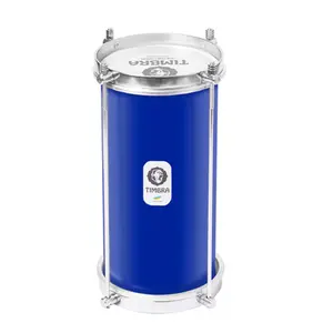 BACURINHA TIMBRA 06X30CM AZUL ESCURO C/ARO CROMADO PELE LEITOSA 4AF