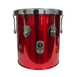 REPIQUE MAO TIMBRA 10X30CM VERMELHO C/ARO CROMADO PELE LEITOSA 6AF TIMBRA