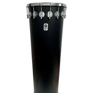TIMBAL TIMBRA 14X90 PRETO FOSCO ARO CROMADO PELE LEITOSA 16AF