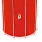 SURDO TIMBRA 18X55CM VERMELHO C/ARO CROMADO PELE ANIMAL 10AF