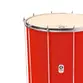 SURDO TIMBRA 18X55CM VERMELHO C/ARO CROMADO PELE ANIMAL 10AF