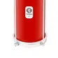 BACURINHA TIMBRA 06X30CM VERMELHO C/ARO CROMADO PELE LEITOSA 4AF