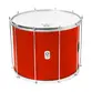 SURDO TIMBRA 20X40CM VERMELHO C/ARO CROMADO PELE LEITOSO E NAPA INV 10AF