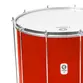 SURDO TIMBRA 20X40CM VERMELHO C/ARO CROMADO PELE LEITOSO E NAPA INV 10AF