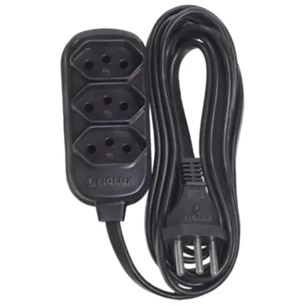 EXTENSAO CONNECT FIOLUX 3T 2P+T 10M PRETA ( LUX- 01 )