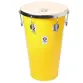 TANTAN TIMBRA CONICO 12X50CM AMARELO C/ARO CROMADO PELE ANIMAL 6AF