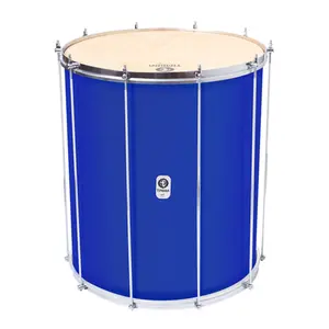 SURDO TIMBRA 18X55CM AZUL ESCURO C/ARO CROMADO PELE ANIMAL 10AF
