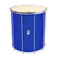 SURDO TIMBRA 18X55CM AZUL ESCURO C/ARO CROMADO PELE ANIMAL 10AF