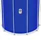 SURDO TIMBRA 18X55CM AZUL ESCURO C/ARO CROMADO PELE ANIMAL 10AF