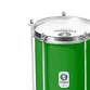 BACURINHA TIMBRA 08X30CM VERDE C/ARO CROMADO PELE LEITOSA 5AF