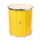 SURDO TIMBRA 18X55CM AMARELO C/ARO CROMADO PELE ANIMAL 10AF