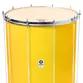 SURDO TIMBRA 18X55CM AMARELO C/ARO CROMADO PELE ANIMAL 10AF