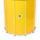 SURDO TIMBRA 18X55CM AMARELO C/ARO CROMADO PELE ANIMAL 10AF