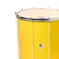 SURDO TIMBRA 18X55CM AMARELO C/ARO CROMADO PELE ANIMAL 10AF